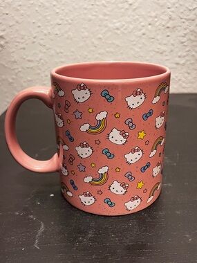 Sanrio Hello Kitty Pink Rainbow Pattern Mug